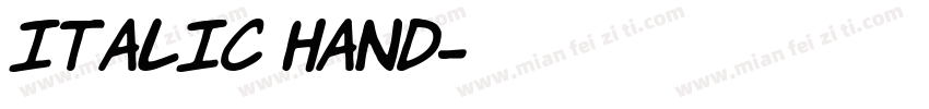 Italic Hand字体转换